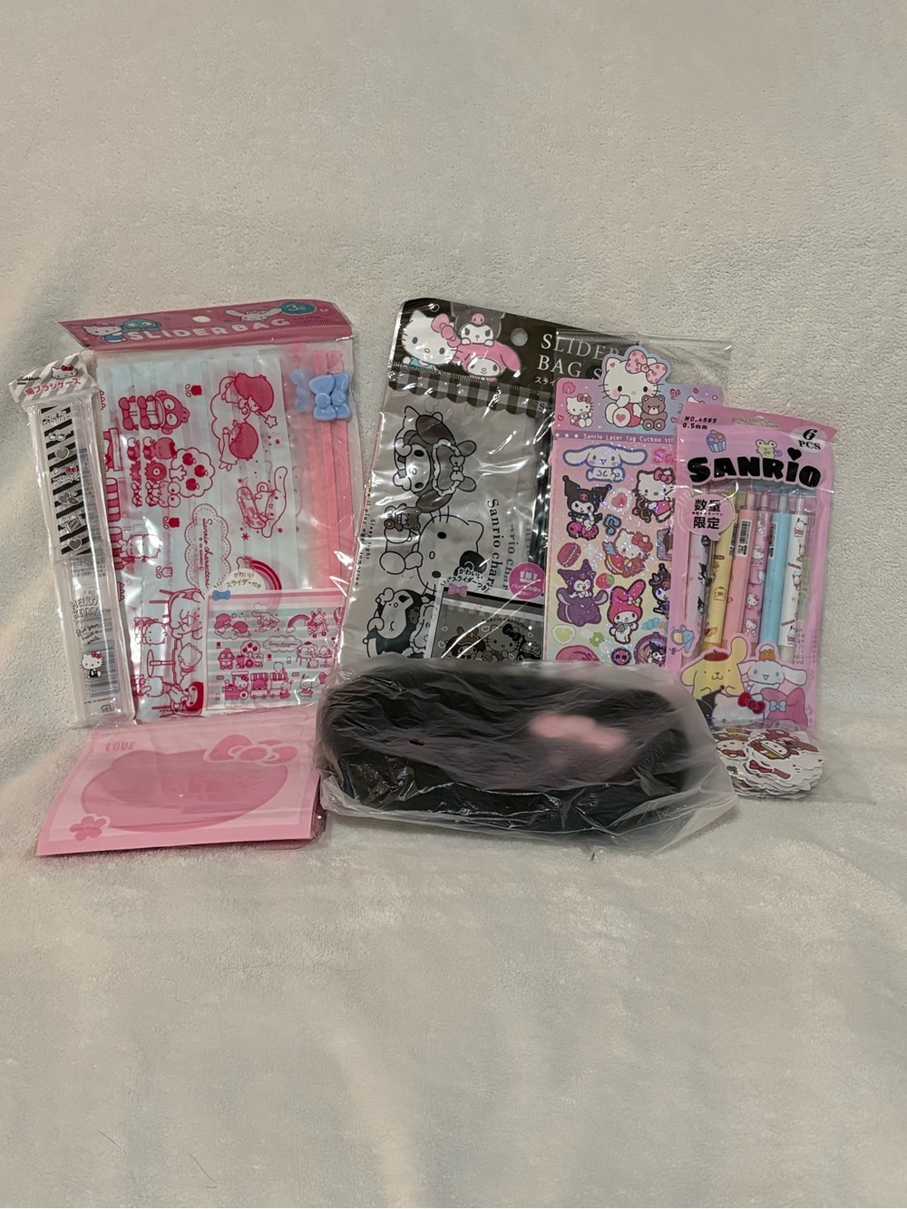 Hello Kitty Bundle #7A - Pouch, Bags, Stickers & More